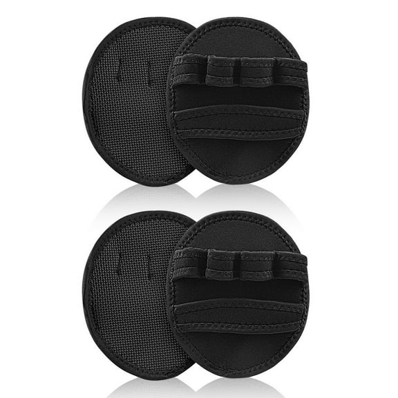 2Pcs Fitness Grips Pads Lifting Pads Wear Resistant Breathable Weightlifting, Cross Fitness Palm Guards Grips Pads-Black