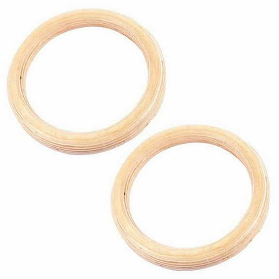 2Pcs Fitness Rings Training Ring New Wooden 32mm Exercise Fitness Gymnastic Rings Gym Exercise