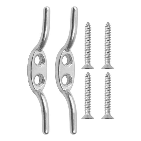 2Pcs Flagpole Cleat Hook 316 Stainless Steel Universal For Marine Boat Flagpole Cleat Hook With Screws