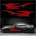 2Pcs Flame Graphics Car Auto Body Side Sticker Racing Stripes Sport ...
