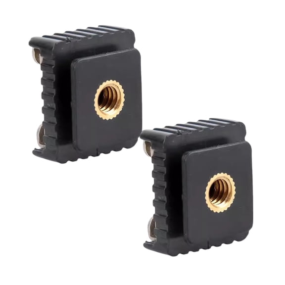 2Pcs Flashing Hot Shoe Mount Adapter To 1/4 Flashing Hot Shoe Mount Adapter Camera Photo Electronics Photography Accessories