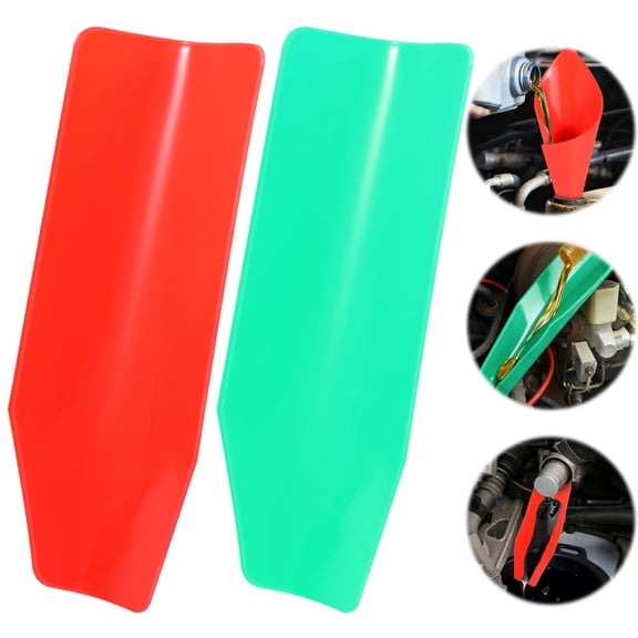 2Pcs Flexible Oil Funnel Reusable Foldable Oil Change Draining Funnel Guide Tool for Automotive SUV Truck Motorcycle,14.68*6.73In