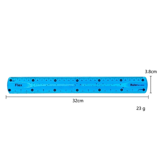 2Pcs Flexible Plastic Ruler 30cm for Sewing and Drafting, Bendable Measuring Tool with Finger Grip, Soft Pvc Seam Gauge, Curve Ruler for Tailoring, Quilting, and Pattern Making, Pink/Blue, By TINGXIN
