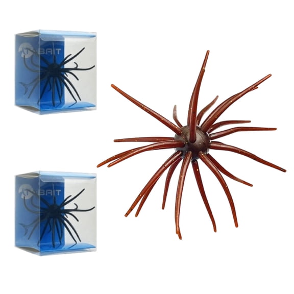 2Pcs Floating Sea Urchin Soft Lure | Tentacle Creature Lure, 3.94" TPR Finesse Baits, 6 Colors, Ideal for Bass Fishing with Drop Shot, Wacky Rig, Neko Rig