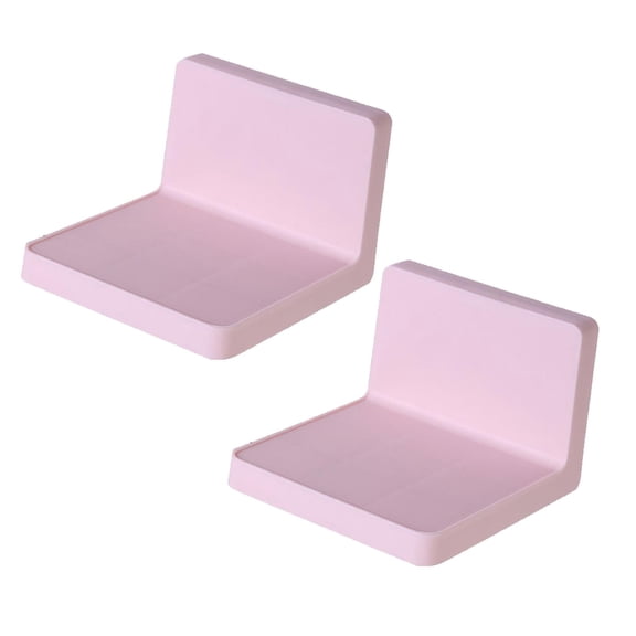 2Pcs Floating Shelf Wall Hanging Shelf No Punching Floating Shelf White Plastic Ledges With Self Hanging Rack Suitable For Living Room Kitchen And Bathroom Rack