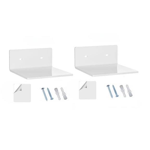 2Pcs Floating Shelves Space Saving Organizers Contemporary Home Display