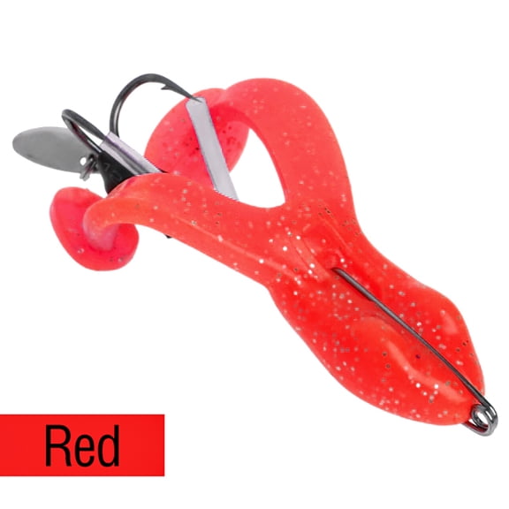 2Pcs Floating Soft Frog Fishing Lure with Sharp Double Hooks Artificial Simulation Metal Sequins