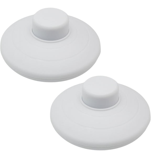2Pcs Floor Foot Pedal Switches Round Lamp Light Foot Control Footswitch Step On Switches for Light Lamp Control