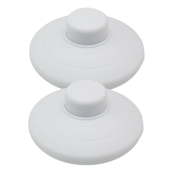 2Pcs Floor Foot Switches Round Inline Foot Pedal Lamp Switches Step on Button Control Floor Footswitch for Floor Lamp