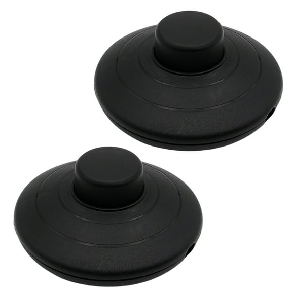 2Pcs Floor Foot Switches Round Inline Foot Pedal Lamp Switches Step on Button Control Floor Footswitch for Floor Lamp