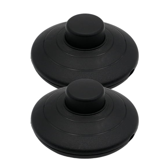 2Pcs Floor Foot Switches Round Inline Foot Pedal Lamp Switches with Step on Button Foot Reset Button Online Switches