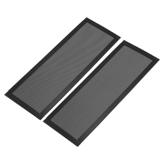 2Pcs Floor Vent Covers, 10"x4" Magnetic Floor Register Air Vent Screen, Black