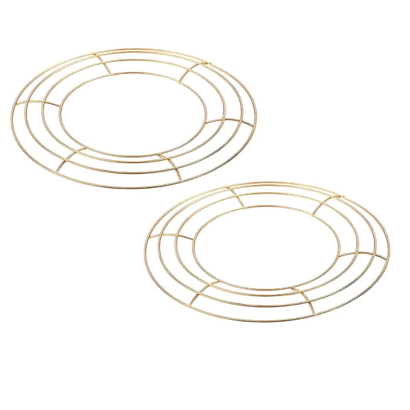 2Pcs Floral Wreath Wire In Various Sizes Round Metal Wire Wreath Diy Wreath 35Cm And 40Cm Wreath
