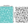 thumbnail image 1 of 2Pcs Flower Borders Silkscreen Stencil Reusable Self-Adhesive Silk Screen Printing Plants Pattern Mesh Transfers Stencil for Painting on Wood Fabric DIY T-Shirt 8.7x11 Inches, 1 of 9