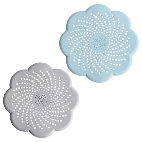 2Pcs Flower Shape Silicone Floor Drain Cover Sewer Outfall Drain Filter