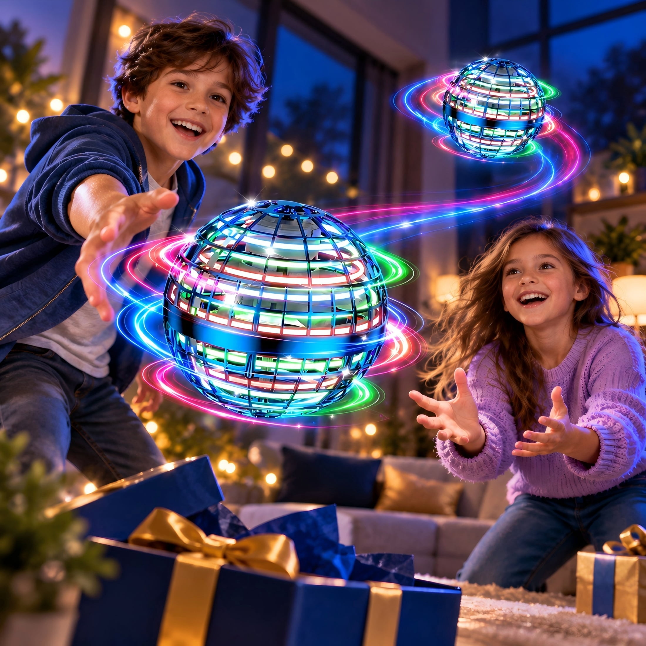 2Pcs Flying Orb Ball Toy, Agdoad Cosmic Fly Ball, Galaxy Ball with ...