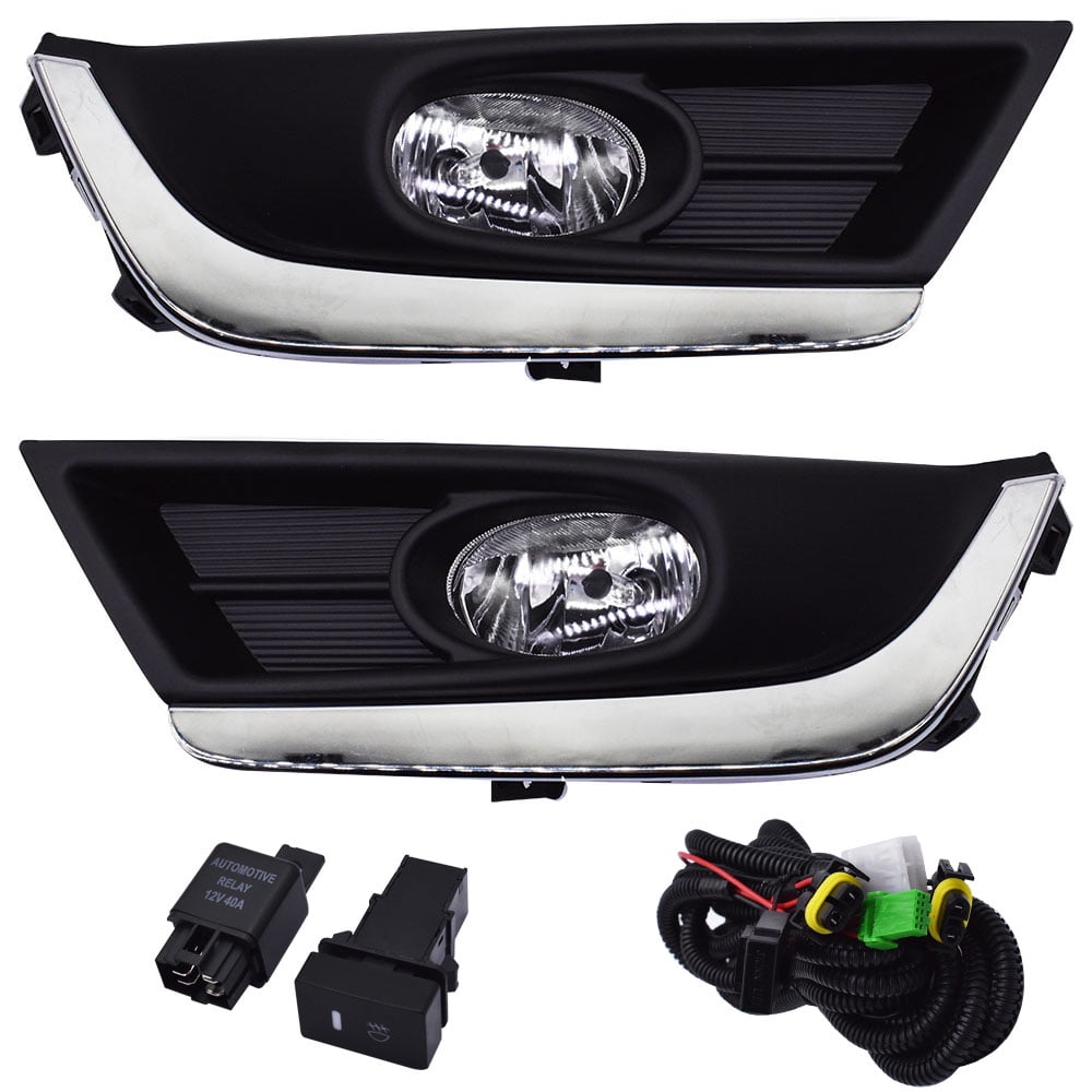 NIXON OFFROAD Fog Light Set For 2004-2005 Acura TSX - Yellow Lens, Halogen Bulbs, Wiring Kit Included