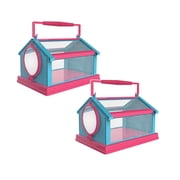 2Pcs Foldable Mesh Nature Observation Box, Portable Habitat Cage With Handle And Magnifier For Nature Learning 2026