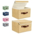 thumbnail image 1 of 2Pcs Foldable Storage Bin Boxes with Lid Fabric Basket Container Organizer, 1 of 7