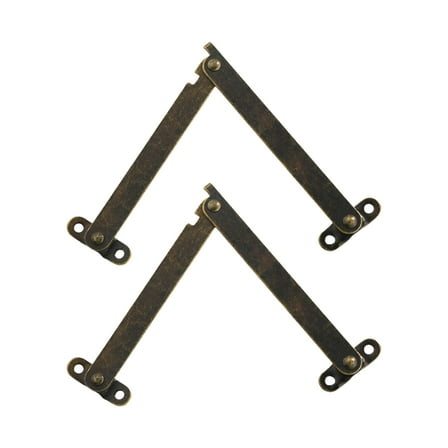 2Pcs Folding Lid Support Hinges Display Bracket Lift Up Stay Hinge Hardware