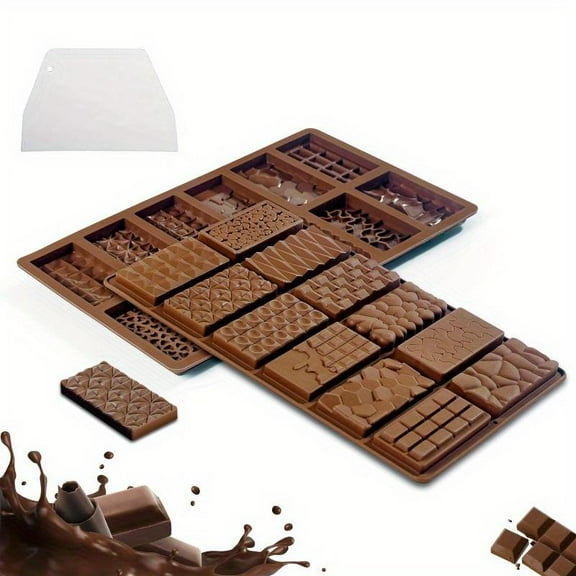 2Pcs Food Grade Silicone Molds with 1Pc Scraper Kit, 12 Cavity Non-Stick Baking Molds for Candy, Ice Cubes, Soap Making, Pistachio & Heart Shapes