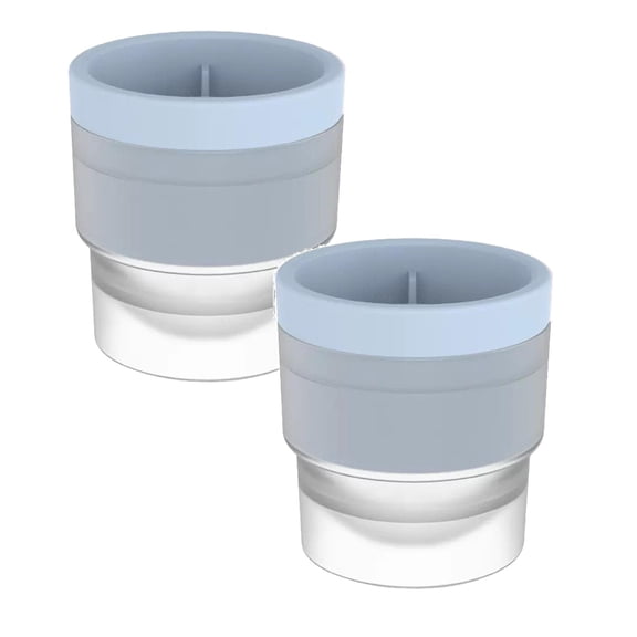 2Pcs Food Grade Stackable Slow Melting Diy Ice Ba.Ll For Ice Ba.Ll M.Olds Ice Cube Silicone M.Old 2.5 Inch Big Ice Spheres Sphere Ice Cube Maker Easy Release Ice Cube Mold