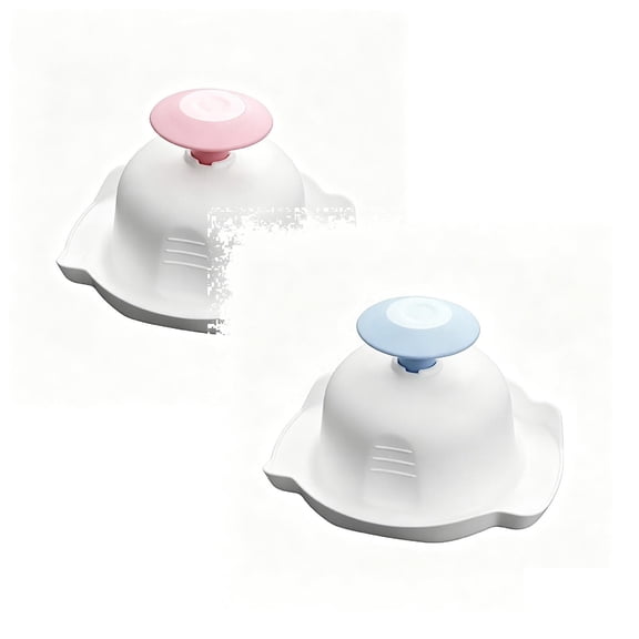 2Pcs Food Slicer Safety Guard with Non-Slip Grip, Universal Hand Protector for Mandoline, Grater & Julienne Prep, Kitchen Food Prep Tool, Pink & Blue, 12x5.5cm/4.7x2.1in