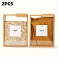thumbnail image 1 of 2Pcs Food Storage Box with Sliding Lid, Wooden Cereal Container for Pantry, Airtight Rice Dispenser and Pasta Storage, Kitchen Canister Set for Grains, Housewarming Gift, 1 of 9
