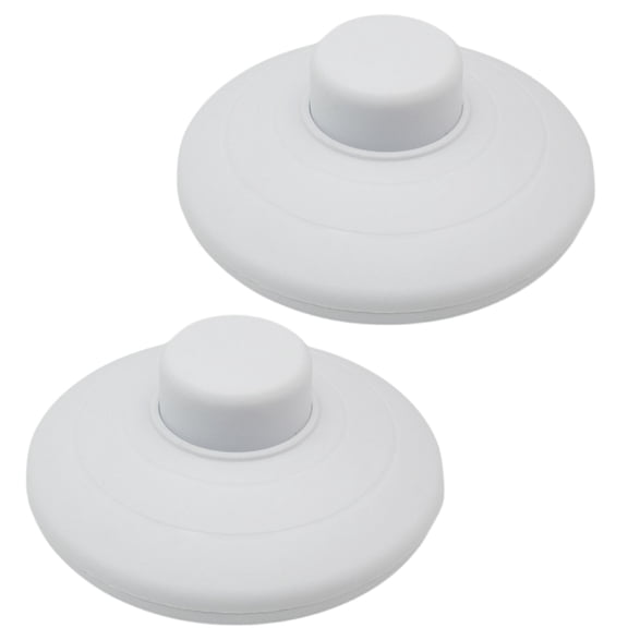 2Pcs Foot Pedal Push Switches Replacement Round Floor Lamp Inline Switches for Floor Lamp LED Light Easy to Install