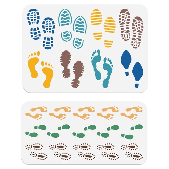 2Pcs Footprint Stencils