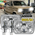 thumbnail image 2 of 7x6 Inch Black Hi-Lo Beam LED Headlights With H4 Bulbs For Ford Econoline 1982-2012 2 of 2