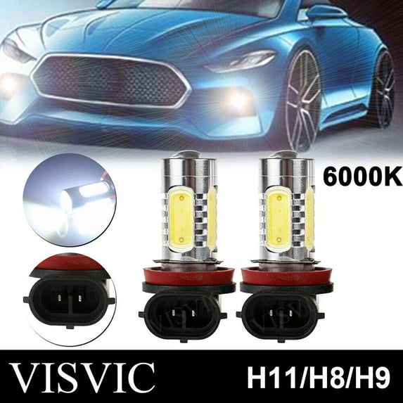 2Pcs For BMW 320i 328i 335i 750Li 750i xDrive 6000K White LED Fog Lights Bulbs