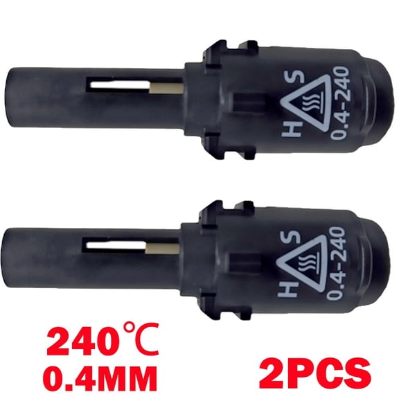 2Pcs For Flashforge Adventurer 3/4 3D Printer Hotend 0.4mm 240C Nozzle Assembly