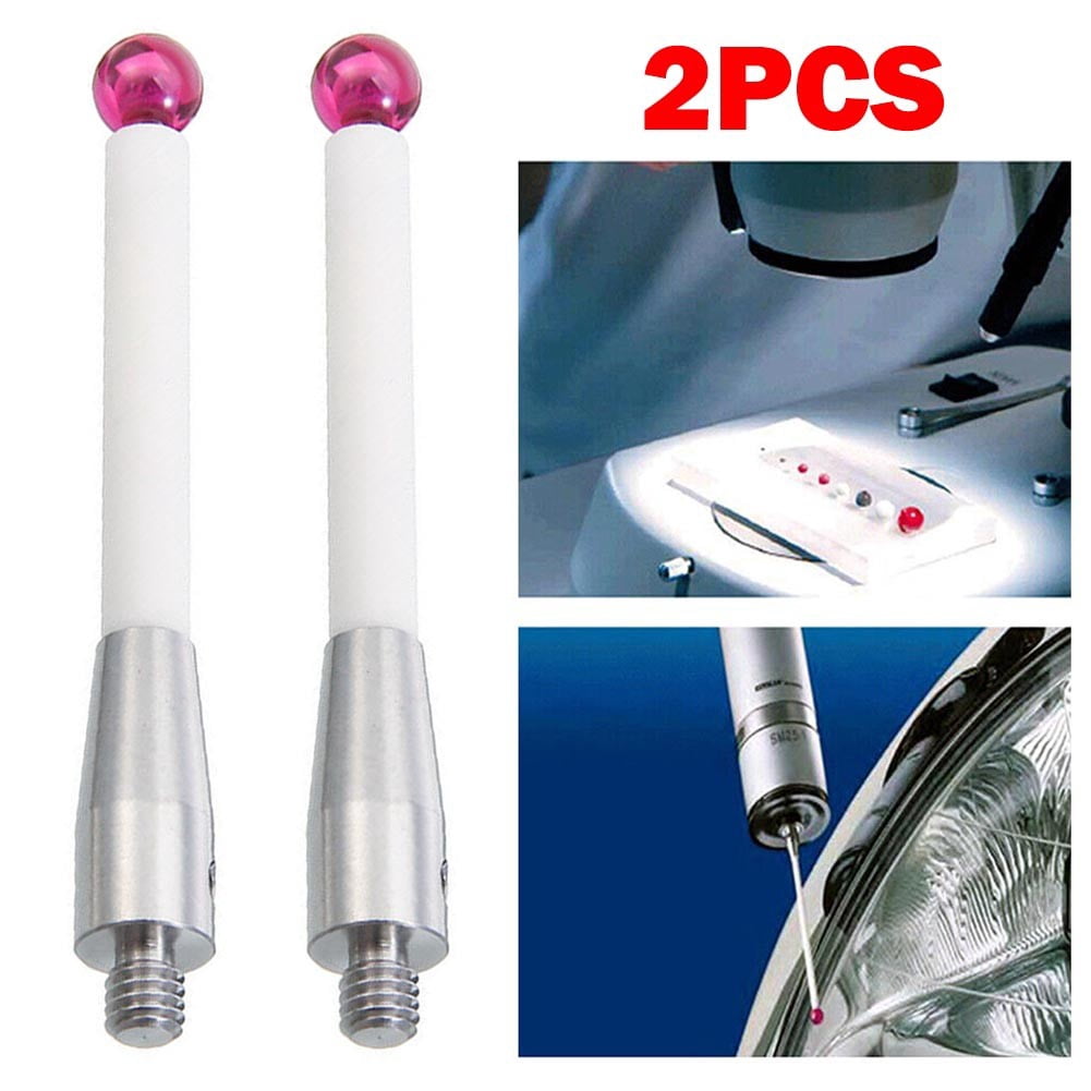 4 Pezzi A-5000-3709 CMM Inserti Per Tasti Di Misurazione – Sfera Rubino 6mm, Lunghezza 50mm, Stelo Ceramico, Filettatura M4