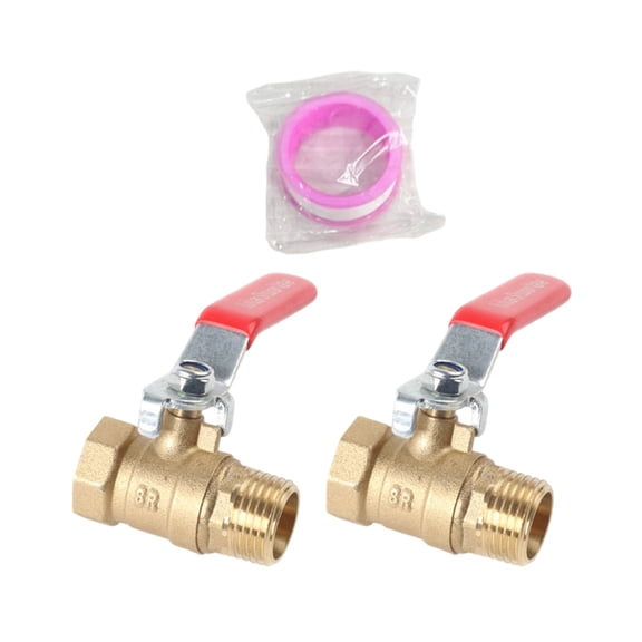 2Pcs Formed Copper Ball Valves with Quick Shut Off Design Leak Ball Gate Easy to Use for Solar & Heating Systems