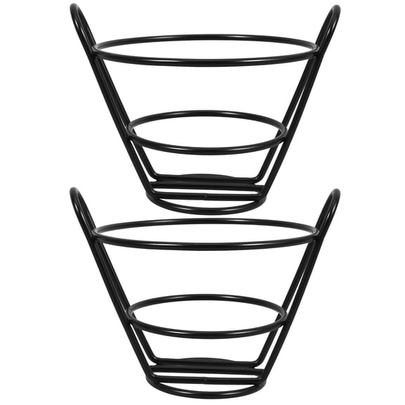 FONDOTIN Metal French Fries Basket Set of 2, and Stylish Snack Serving Baskets for Kitchen and Parties