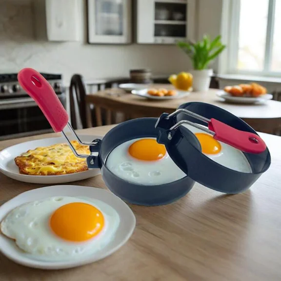 2Pcs Fried Egg Mold Ring Kitchen Cooking Tool Hamburger Patty Mold