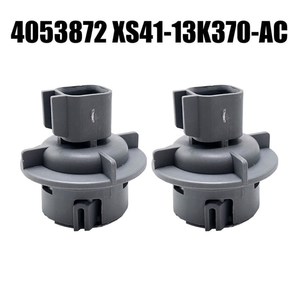 2Pcs Front Indicator Light Socket for FORD Focus 1998-2011, C-Max 2003-2007, Kuga 2008-2012, Transit Up To 2006 - OEM 4053870 XS41-13K370-AC Replacement Part Gray ABS