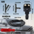thumbnail image 1 of 2Pcs Front Windshield Washer Nozzles with Adapter Hose Screwdriver Wiper Spray, 1 of 6