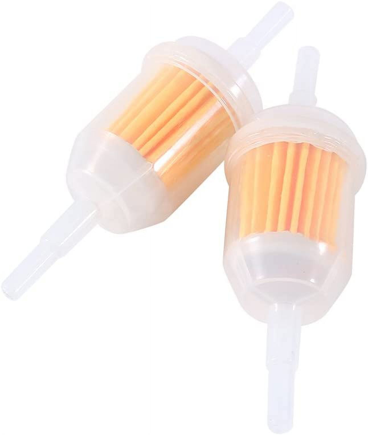 2Pcs Fuel Filters, 6Mm 8Mm Universal Fuel Filter Inline Pipe Yellow Filter Tube For Motorcycle Atv Generator Mower