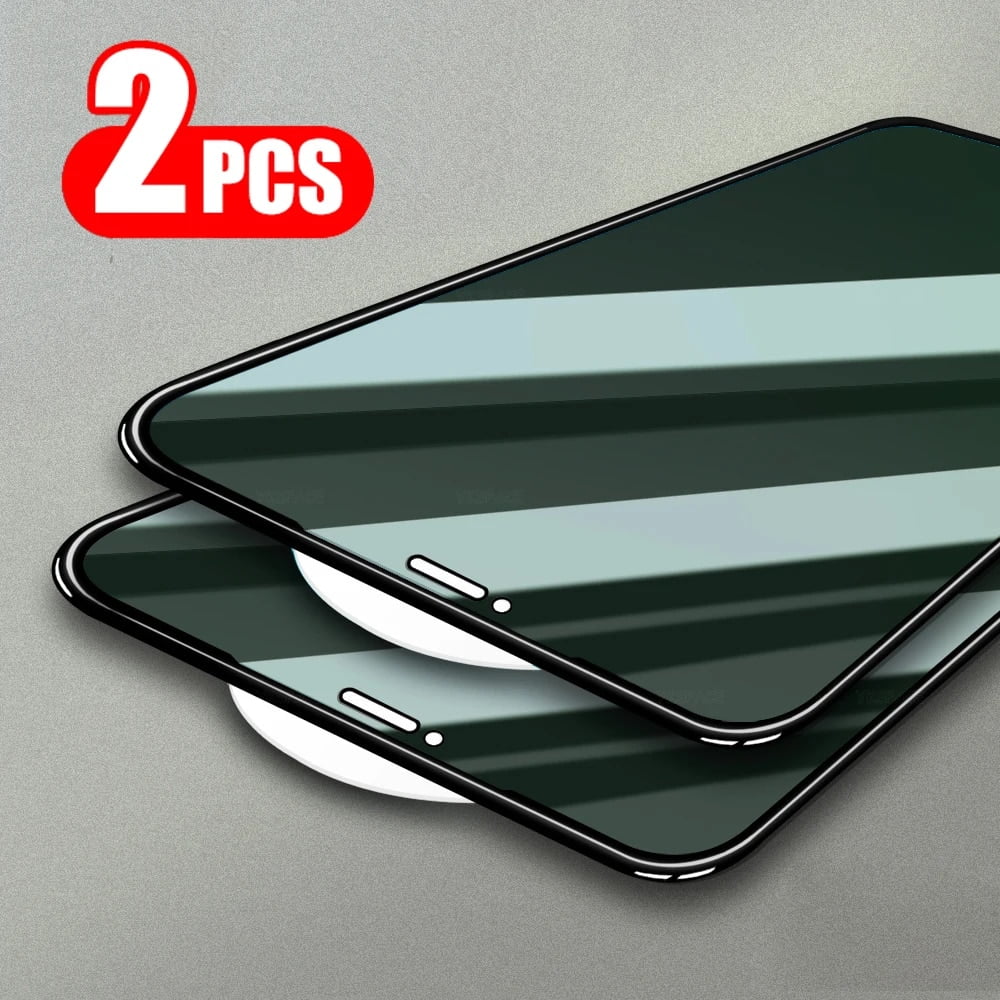 2Pcs Full Cover Airbag edge 9H Tempered Glass For iPhone XR X XS 11 12