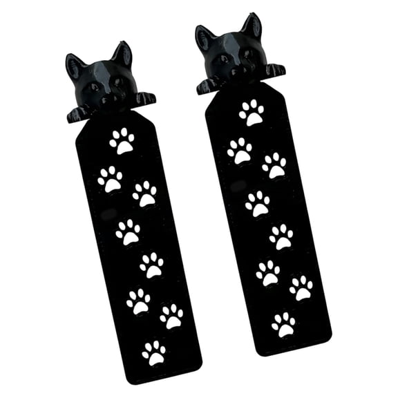 2Pcs Fun Feline Themed Bookmarks Light Weight Plastic Textbook Page Holder For Books Journals Notebook Planner Magazine