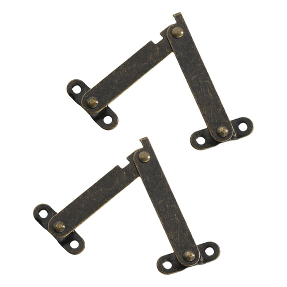 2Pcs Furniture Lift up Struts Lid Flap Stay Support Hinge Metal Lid Support Hinges Folding Support Hinges Easy to Install