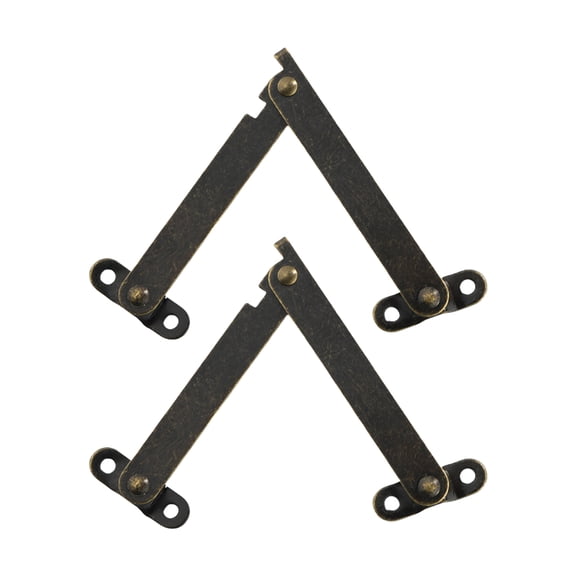 2Pcs Furniture Lift up Struts Lid Flap Stay Support Hinge Metal Lid Support Hinges Folding Support Hinges Easy to Install