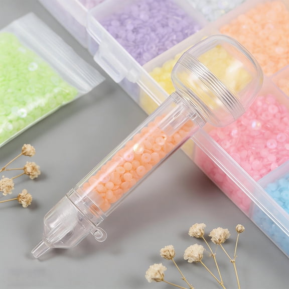 2Pcs Fuse Bead Pen for Smooth Bead Dispensing with Transparent Chamber Ideal for Multifunctional Crafts