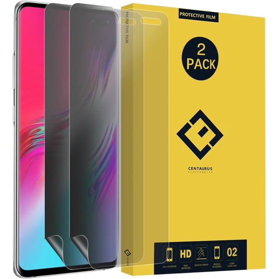 2Pcs Galaxy S10 5G 6.7" Privacy Screen Protector Soft Film,Anti-Peeping Anti Spy Soft Screen Protector For Sam sung Galaxy S10 5G 6.7 Inch [Support Fingerprint Unlock] [Not Tempered Glass]