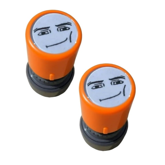 2Pcs Game Characters Funny Expressions Stamp Characters Funny Expressions Photosensitive Seal Peripheral Cute Funny Uniquely Expressive Expression Teacher Award Office&Craft&Stationery