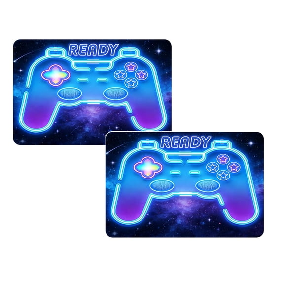 2Pcs Gaming Controller Area Rug â Floor Mat with Game Controller Design Soft Stain Carpet for Bedroom Game Room and Home for & Streamers Happy 2026!