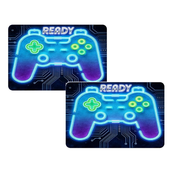 2Pcs Gaming Controller Area Rug â Floor Mat with Game Controller Design Soft Stain Carpet for Bedroom Game Room and Home for & Streamers Happy 2026!
