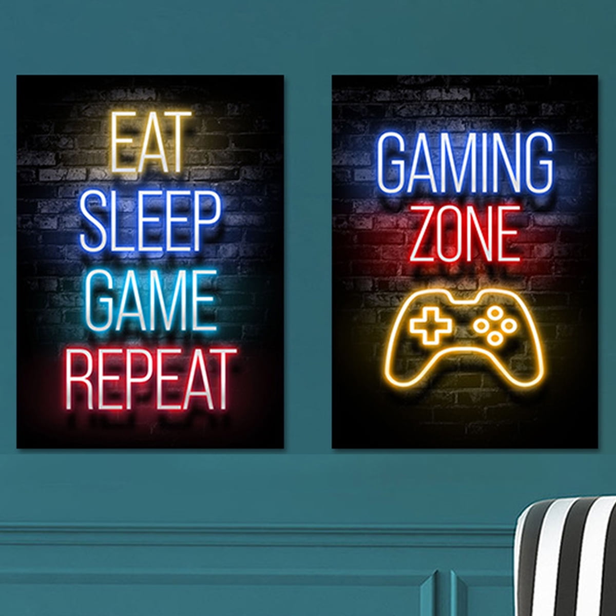  6 Video Game Poster - Printed Neon Gaming Posters